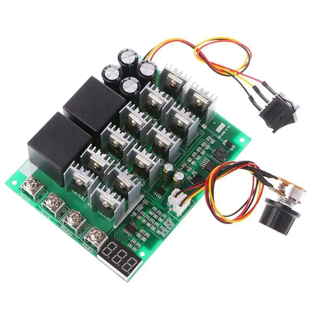 DC 10-55V 12V 24V 36V 48V 55V 60A Motor Speed Controller PWM HHO RC Reverse Control Switch with LED Display
DC 10-55V 12V 24V 36V 48V 55V 60A Motor Speed Controller PWM HHO RC Reverse Control Switch with LED Display