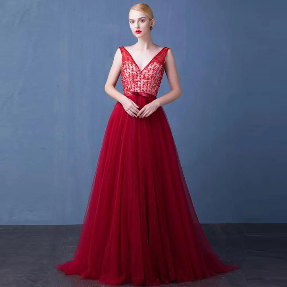 Open back Draped Sleeveless Zipper Bowknot\Bow Applique Beading Floor length V-Neck Net/Tulle A-line Evening Dresses
Open back Draped Sleeveless Zipper Bowknot\Bow Applique Beading Floor length V-Neck Net/Tulle A-line Evening Dresses