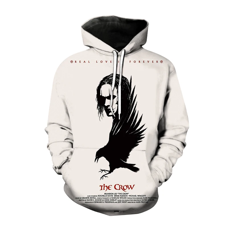 Harajuku Streetwear The Crow Hoodies Horror Movie 3D Printed Men Women Fashion Sweatshirt Oversized Hoodie
Harajuku Streetwear The Crow Hoodies Horror Movie 3D Printed Men Women Fashion Sweatshirt Oversized Hoodie