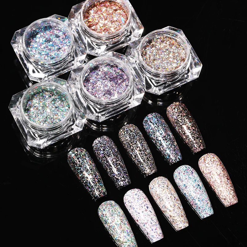 1Box Gray Gradient Shiny Nail Glitter Powder Paillette Laser Sparkly Holo Nail Art Chrome Pigment Silver DIY Nail Art Decoration
1Box Gray Gradient Shiny Nail Glitter Powder Paillette Laser Sparkly Holo Nail Art Chrome Pigment Silver DIY Nail Art Decoration