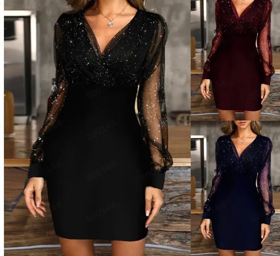 Zoulv2021 Spring/Autumn New Female Fashion High-quality Mesh V-neck Sequin Bead Dress Party Skirt Slim Sexy Hip High Waist Dress
Zoulv2021 Spring/Autumn New Female Fashion High-quality Mesh V-neck Sequin Bead Dress Party Skirt Slim Sexy Hip High Waist Dress