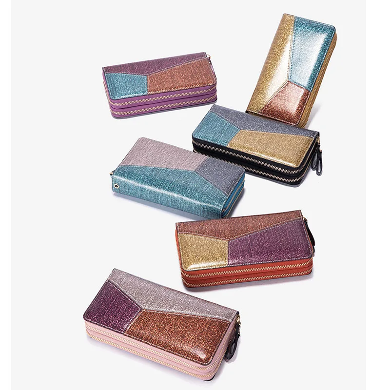New Women's wallet Shiny Wallet dual zippers Womens purses mobile phone Purse Female Coin Purse Card Holder Clutch Carteras 2021
New Women's wallet Shiny Wallet dual zippers Womens purses mobile phone Purse Female Coin Purse Card Holder Clutch Carteras 2021