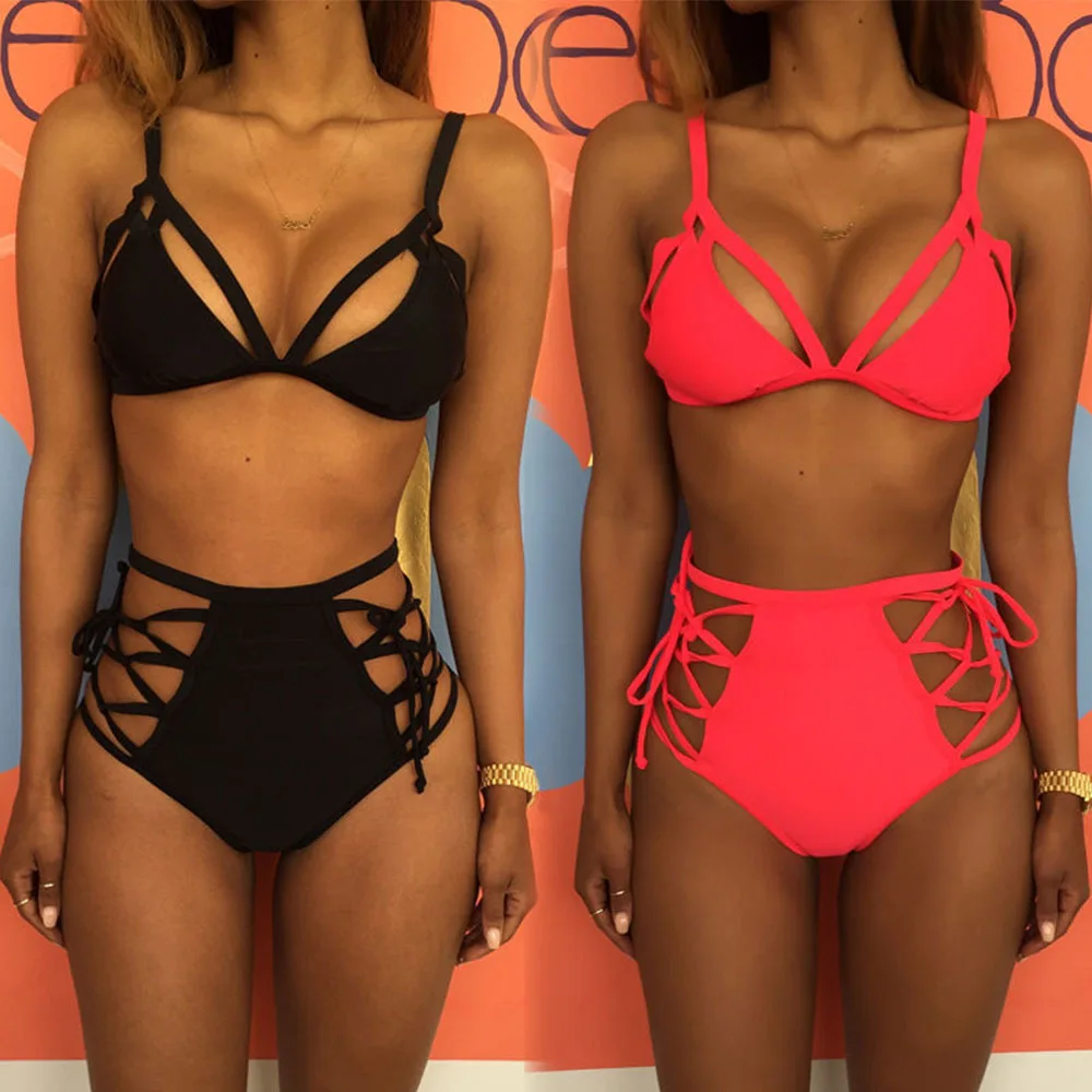 Rope Tie Up High Waist Bikini Push Up Swimwear Female 2019 White Red Black Bathing Suit Bandage Swimsuit Women Swimming Suit
Rope Tie Up High Waist Bikini Push Up Swimwear Female 2019 White Red Black Bathing Suit Bandage Swimsuit Women Swimming Suit