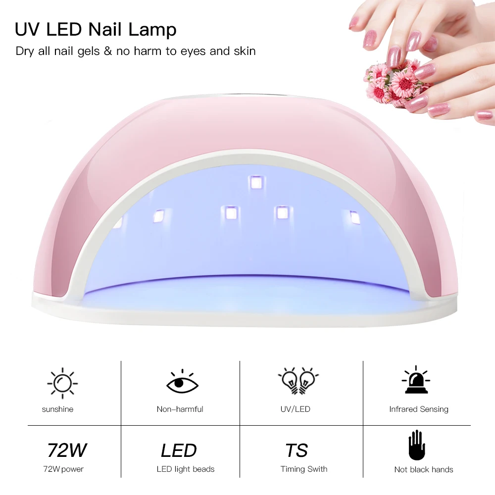 72W UV LED Lamp Gel Nail Lamp Nail Dryer For Nails All Gel Polish Sensor Sun Led Light Nail Art Manicure Tools
72W UV LED Lamp Gel Nail Lamp Nail Dryer For Nails All Gel Polish Sensor Sun Led Light Nail Art Manicure Tools