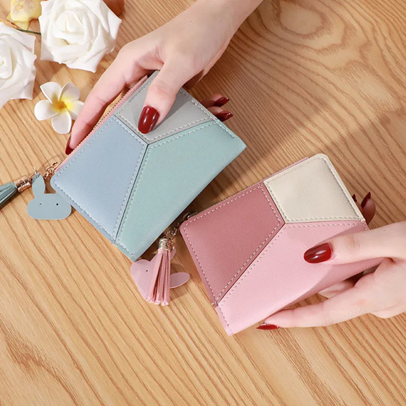 New Arrival Wallet Short Women Wallets Zipper Purse Patchwork Fashion Pane lled Wallets Trendy Coin Purse Card Holder Leather
New Arrival Wallet Short Women Wallets Zipper Purse Patchwork Fashion Pane lled Wallets Trendy Coin Purse Card Holder Leather