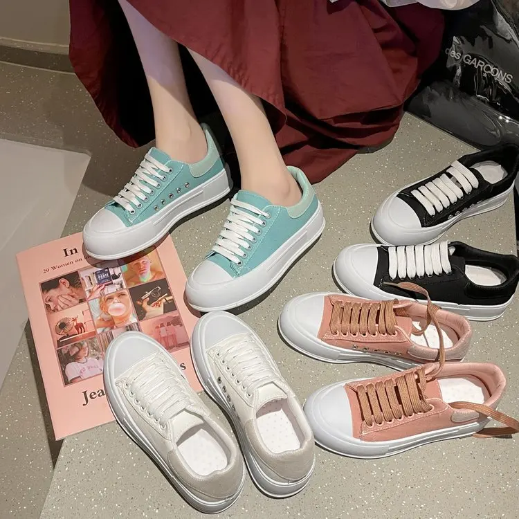 2021 Summer Women's Platform Canvas Shoes Green Pink Black White Soft Bottom Women Fashion Shoes Outdoor Casual Sneakers
2021 Summer Women's Platform Canvas Shoes Green Pink Black White Soft Bottom Women Fashion Shoes Outdoor Casual Sneakers