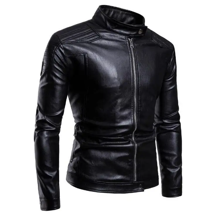 High Quality new PU men Winter Autumn Fashion Motorcycle Jacket Black faux leather coats male Outerwear
High Quality new PU men Winter Autumn Fashion Motorcycle Jacket Black faux leather coats male Outerwear