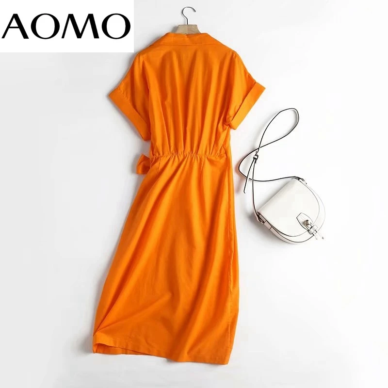 AOMO 2021 Summer Women French Style Orange Bow Dress High Quality Short Sleeve Ladies Midi Dress 4C142A
AOMO 2021 Summer Women French Style Orange Bow Dress High Quality Short Sleeve Ladies Midi Dress 4C142A