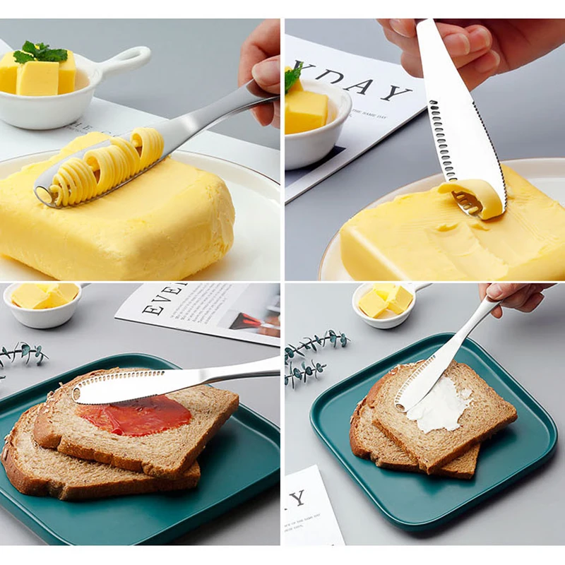 1PCS Multifunction Stainless Steel Butter Cutter Knife Cream Knife Western Bread Jam Knife Cheese Spreaders Utensil Knife Tools
1PCS Multifunction Stainless Steel Butter Cutter Knife Cream Knife Western Bread Jam Knife Cheese Spreaders Utensil Knife Tools
