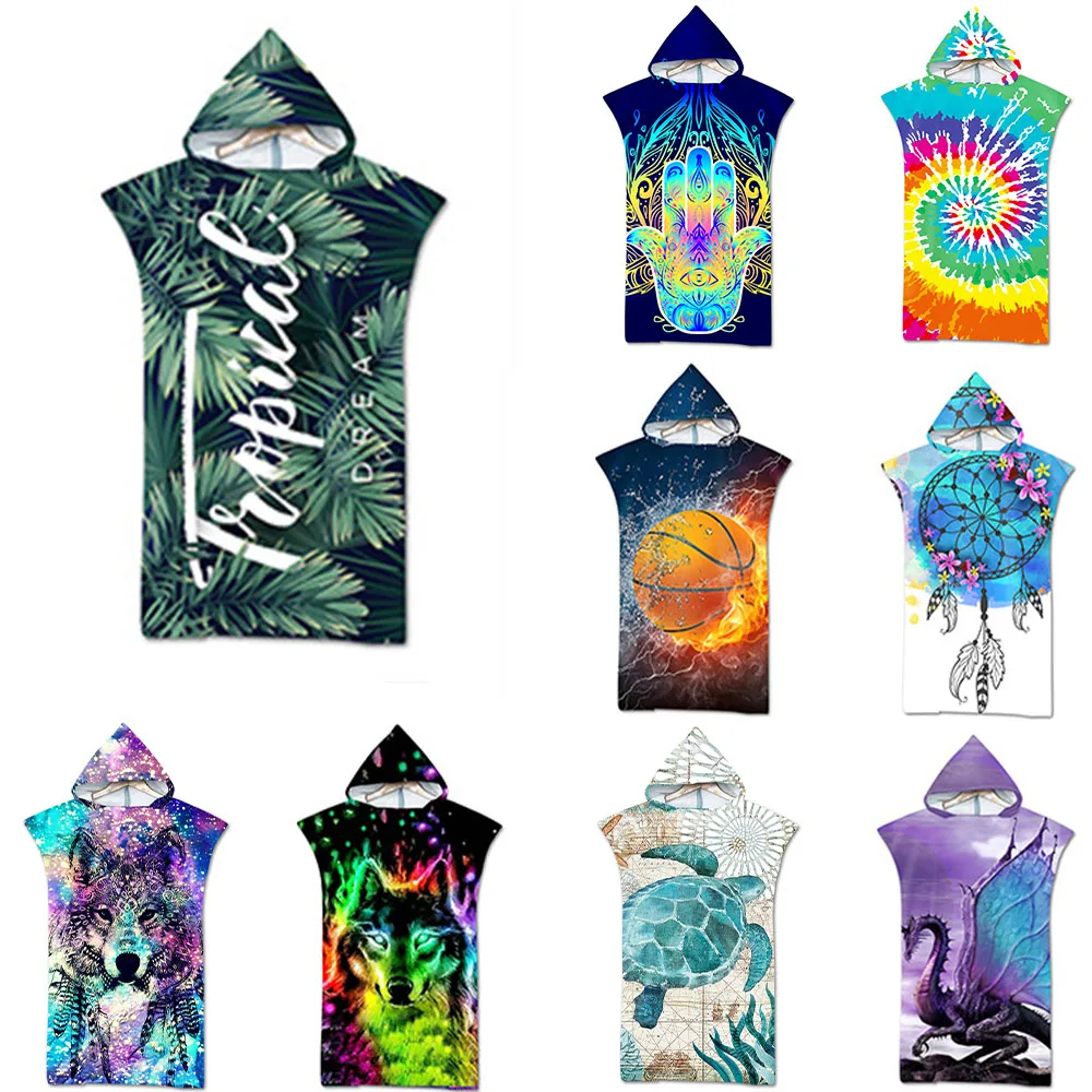 Hot Sale Customizable Pattern Microfiber Fabric Quick Dry Beach Towel Adult Kid Hooded Bath Towel Swimming Bathrobe Surf Poncho
Hot Sale Customizable Pattern Microfiber Fabric Quick Dry Beach Towel Adult Kid Hooded Bath Towel Swimming Bathrobe Surf Poncho
