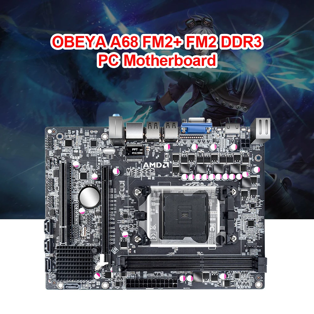 Материнская плата OBEYA A68 FM2 + FM2 DDR3 для ПК, материнская плата SATA для настольного компьютера, материнская плата для майнинга с поддержкой DDR31066/...
Материнская плата OBEYA A68 FM2 + FM2 DDR3 для ПК, материнская плата SATA для настольного компьютера, материнская плата для майнинга с поддержкой DDR31066/...