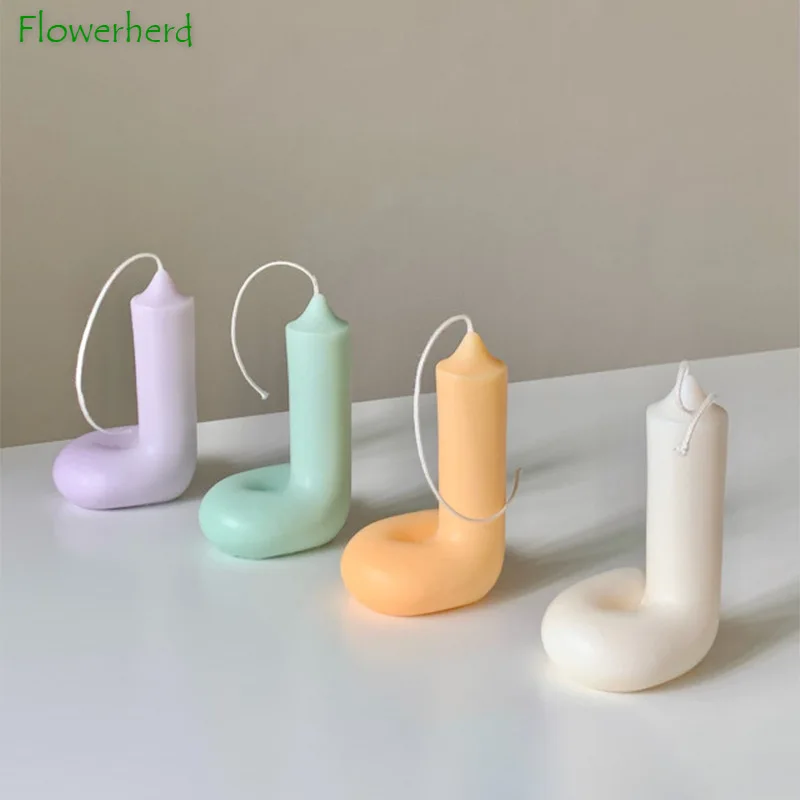 

Creative Twisted Cylindrical Aromatherapy Candle Silicone Mold DIY Bent Small Column Plaster Decoration Epoxy Resin Mold