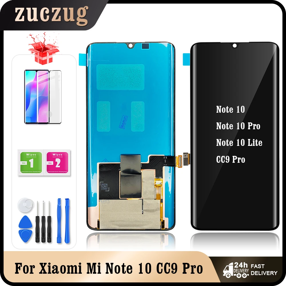 Оригинальный AMOLED для Xiaomi Mi Note 10 / CC9 Pro 6 47 "ЖК дисплей сенсорный экран дигитайзер