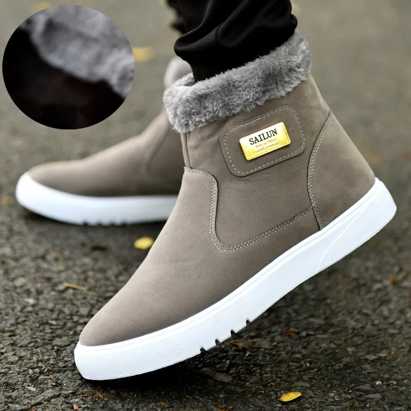 Men's Fur Warm Ankle Boots Plush Snow Boots High Quality Non-slip Plus Velvet Warm Cotton Boots Mid-cut Short Boots 2021
Men's Fur Warm Ankle Boots Plush Snow Boots High Quality Non-slip Plus Velvet Warm Cotton Boots Mid-cut Short Boots 2021