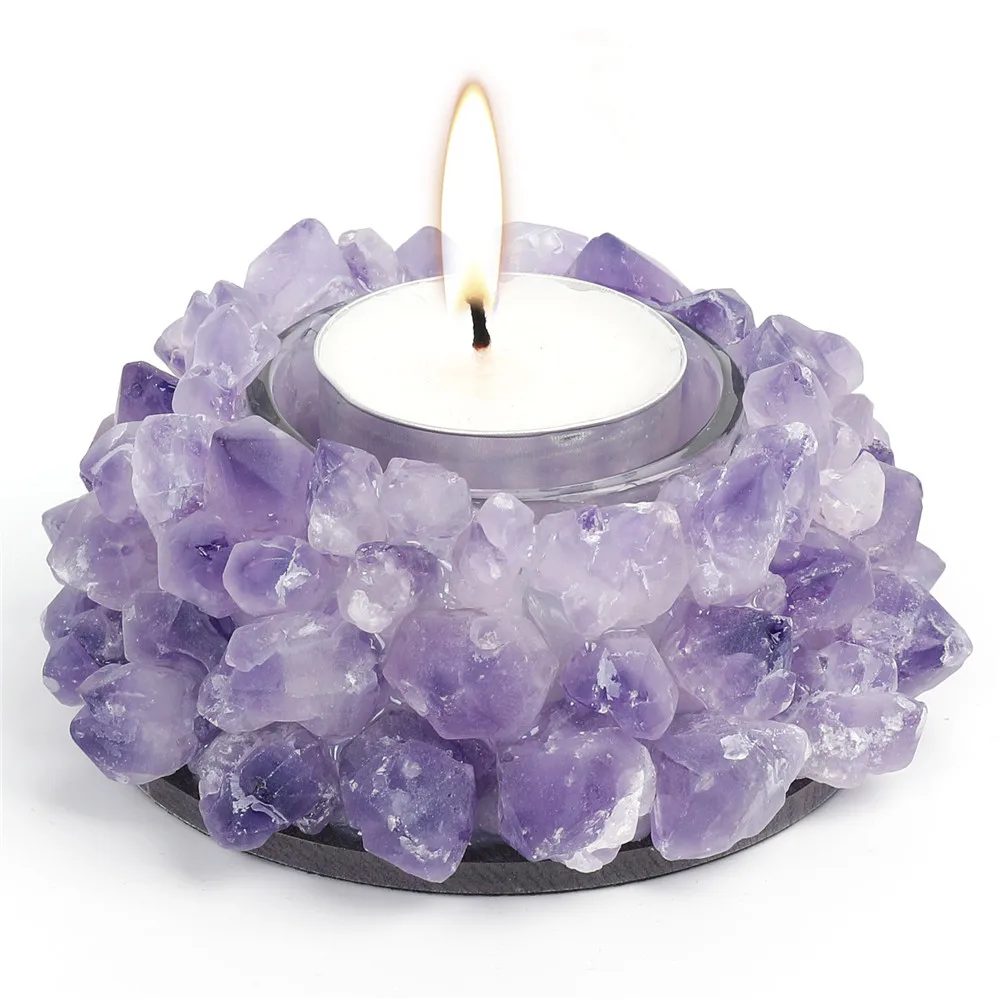 1pcs Natural Amethyst Cluster Candle Holders Candlesticks Stones Crystals Quartz Home Decor
1pcs Natural Amethyst Cluster Candle Holders Candlesticks Stones Crystals Quartz Home Decor