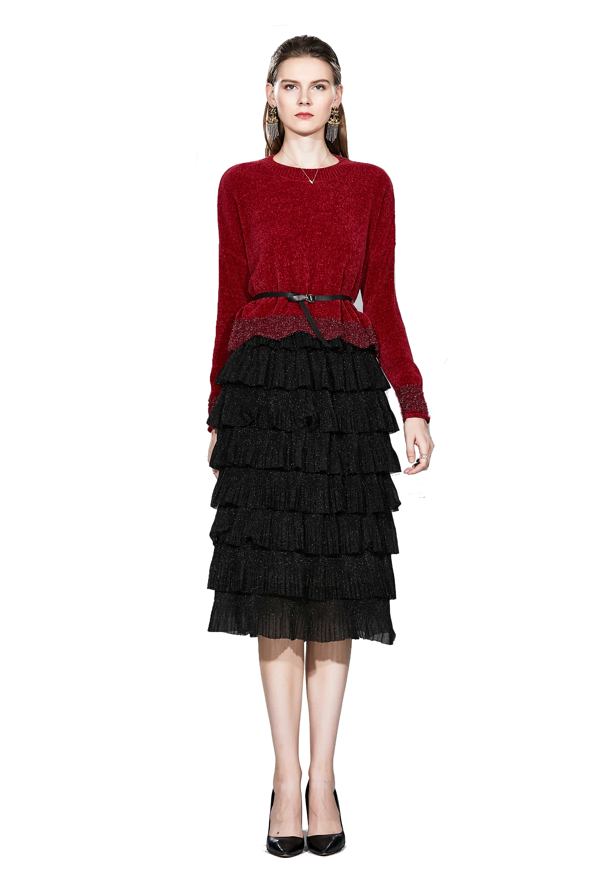 2020 New Womens Autumn Set Office Lady Mid-Calf Solid Elastic Waist O-Neck Ladies Set Full Sleeve Sashes Two Piece Elegant Set
2020 New Womens Autumn Set Office Lady Mid-Calf Solid Elastic Waist O-Neck Ladies Set Full Sleeve Sashes Two Piece Elegant Set