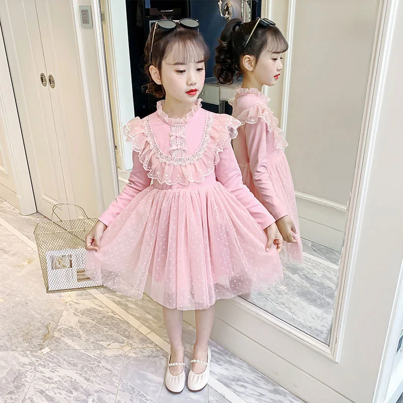 Girls princess dress spring 2021 new Korean version of children's lace dress, little lace skirt, big children's skirt GD37
Girls princess dress spring 2021 new Korean version of children's lace dress, little lace skirt, big children's skirt GD37