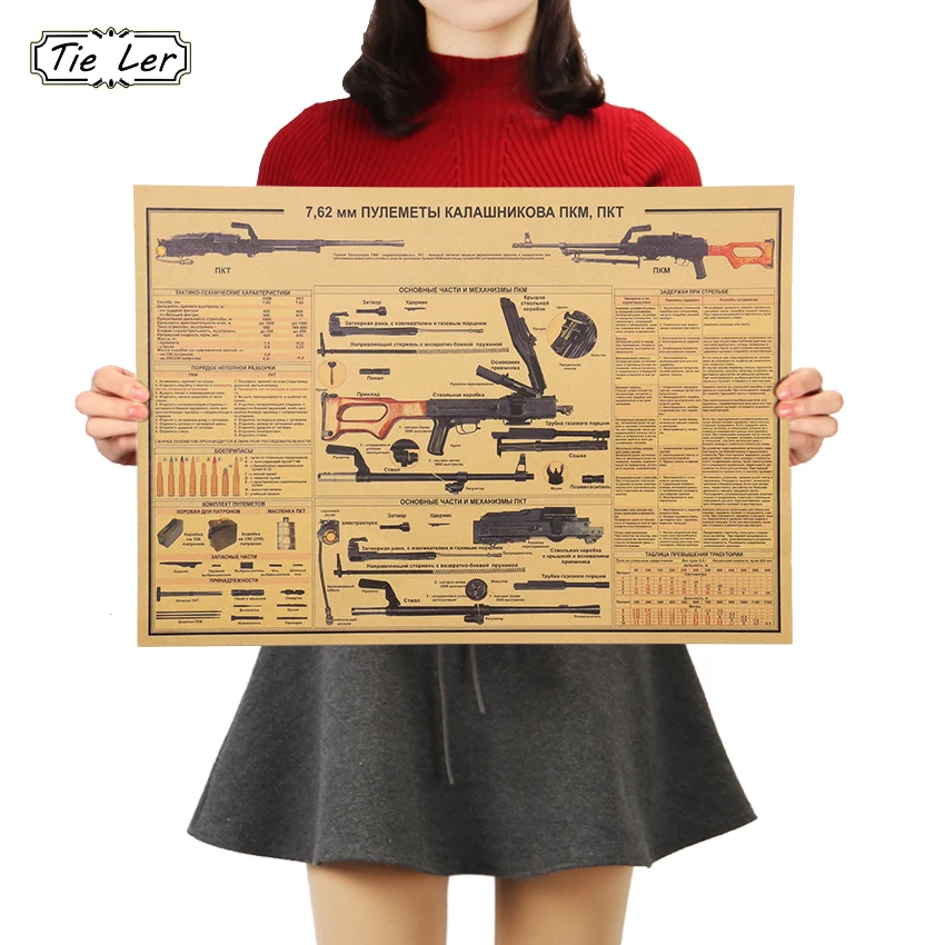 TIE LER 7.62 MM Machine Gun Weapon Design Figure Kraft Paper Poster Retro Poster Living Room Stickers Decorative 51x36cm
TIE LER 7.62 MM Machine Gun Weapon Design Figure Kraft Paper Poster Retro Poster Living Room Stickers Decorative 51x36cm