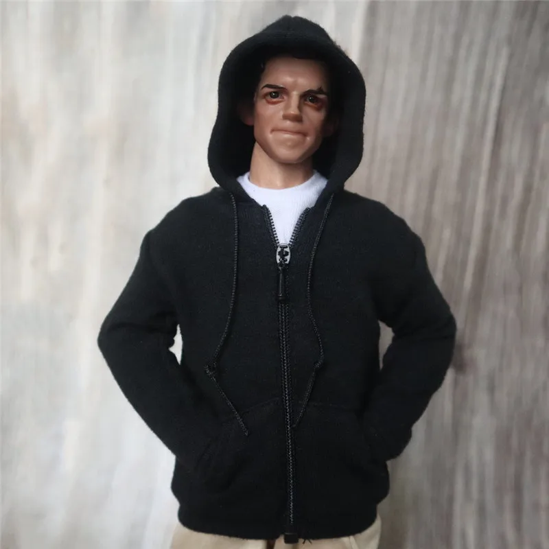 1/6 Long Sleeve Shirt Sports Hoodie Black/Gray Color Zipper Sweater Coat Model for 12" PH TBL Male Figure Body
1/6 Long Sleeve Shirt Sports Hoodie Black/Gray Color Zipper Sweater Coat Model for 12" PH TBL Male Figure Body