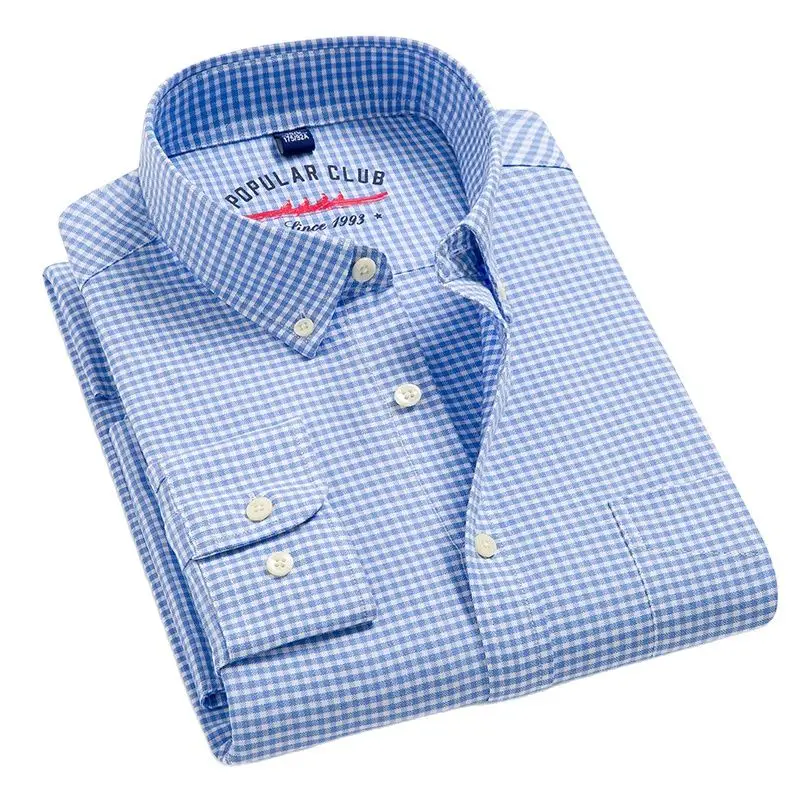 Men's Shirts Casual Long Sleeve Work Plaid Shirt 100% Cotton Oxford Checkered Business Man Regular Fit Button Up Autumn New
Men's Shirts Casual Long Sleeve Work Plaid Shirt 100% Cotton Oxford Checkered Business Man Regular Fit Button Up Autumn New