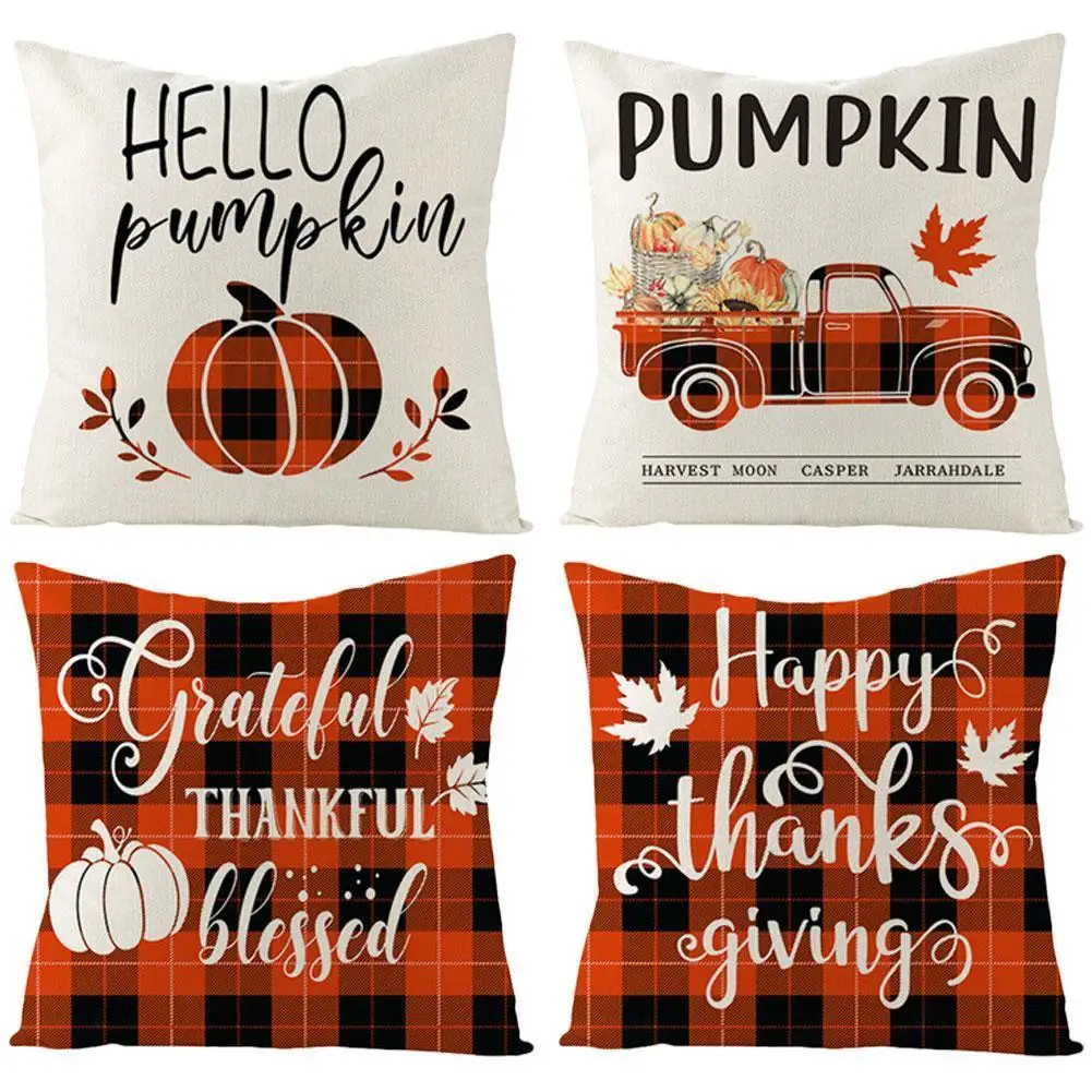 Pumpkin Cushion Covers Farmhouse Decor Thanksgiving Buffalo Check Linen Throw Pillow Covers Happy Thanksgiving
Pumpkin Cushion Covers Farmhouse Decor Thanksgiving Buffalo Check Linen Throw Pillow Covers Happy Thanksgiving