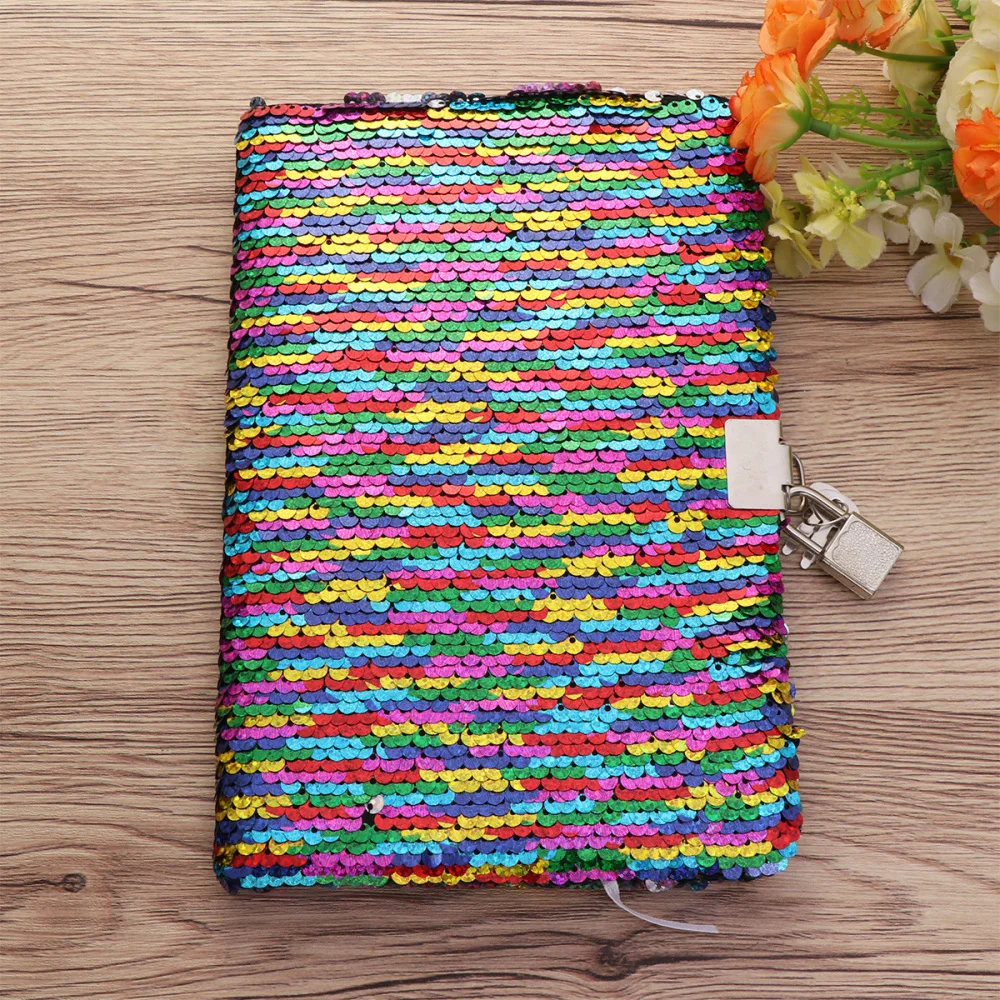 PET Sequin Notebook Notepad Memo Notebook with Lock Note Pads Schedule Checklist for Diary Journal Travel (Colorful)
PET Sequin Notebook Notepad Memo Notebook with Lock Note Pads Schedule Checklist for Diary Journal Travel (Colorful)