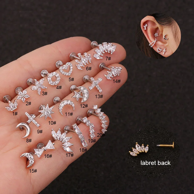 Stainless Steel Piercing Stud Earrings Zircon Crown Geometric Ear Bone Nail Piercing Ear Nail For Women Puncture Body Jewelry
Stainless Steel Piercing Stud Earrings Zircon Crown Geometric Ear Bone Nail Piercing Ear Nail For Women Puncture Body Jewelry