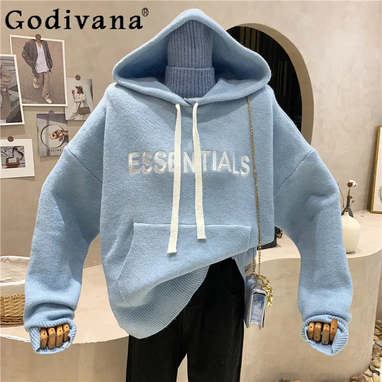 Letter Embroidered Hooded Collar Sweater Women 2021 Autumn and Winter Drawstring Leisure Top Contrast Color Baggy Coat Ladies
Letter Embroidered Hooded Collar Sweater Women 2021 Autumn and Winter Drawstring Leisure Top Contrast Color Baggy Coat Ladies