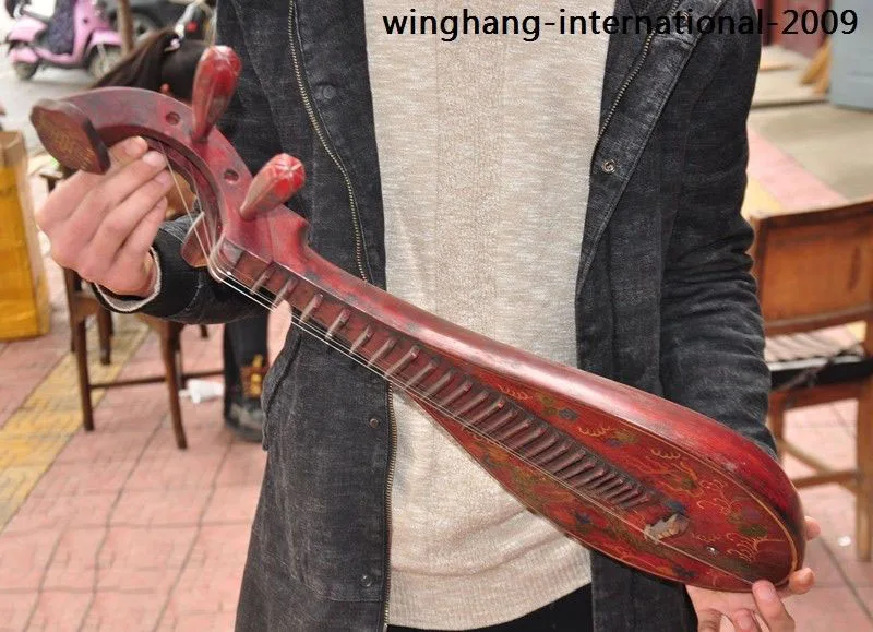 wedding decoration Rare Old China Lacquer wood Dragon Ancient Musical instrument Lute guitar statue
wedding decoration Rare Old China Lacquer wood Dragon Ancient Musical instrument Lute guitar statue