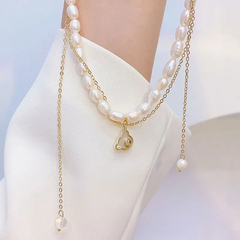 JUWANG Double Layer Long Water Droplets Necklaces Natural Pearl Shell Exquisite Necklace 2021 Trendy For Women Anniversary Gift
JUWANG Double Layer Long Water Droplets Necklaces Natural Pearl Shell Exquisite Necklace 2021 Trendy For Women Anniversary Gift