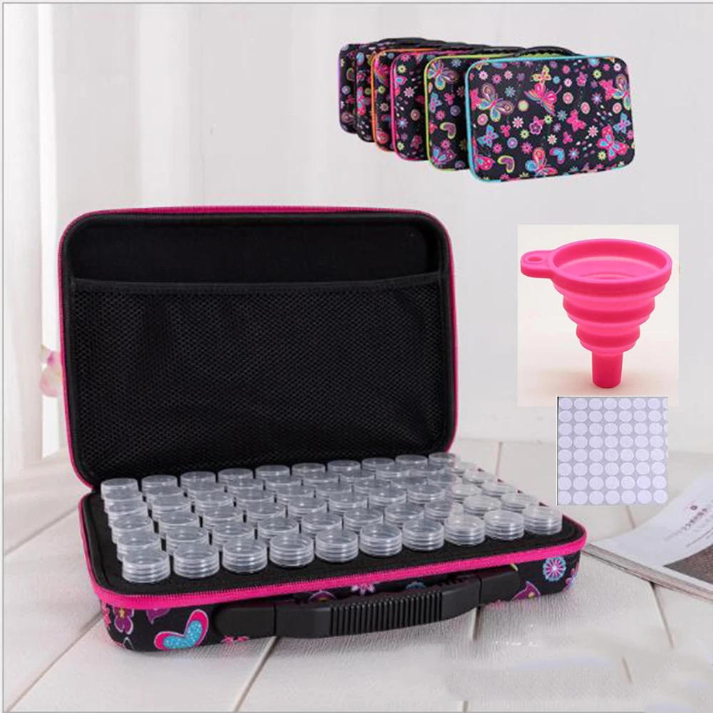 New style 60 Bottles diamond mosaic Tool Container Storage Butterfly Diamond Painting Box Accessories Holder Hand Bag Zipper box
New style 60 Bottles diamond mosaic Tool Container Storage Butterfly Diamond Painting Box Accessories Holder Hand Bag Zipper box