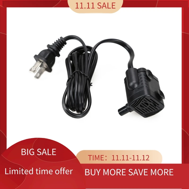 Mini AC 110V 3W Submersible Water Pump Aquarium Fountain Air Fish Tank Pond US Plug 110v | Дом и сад