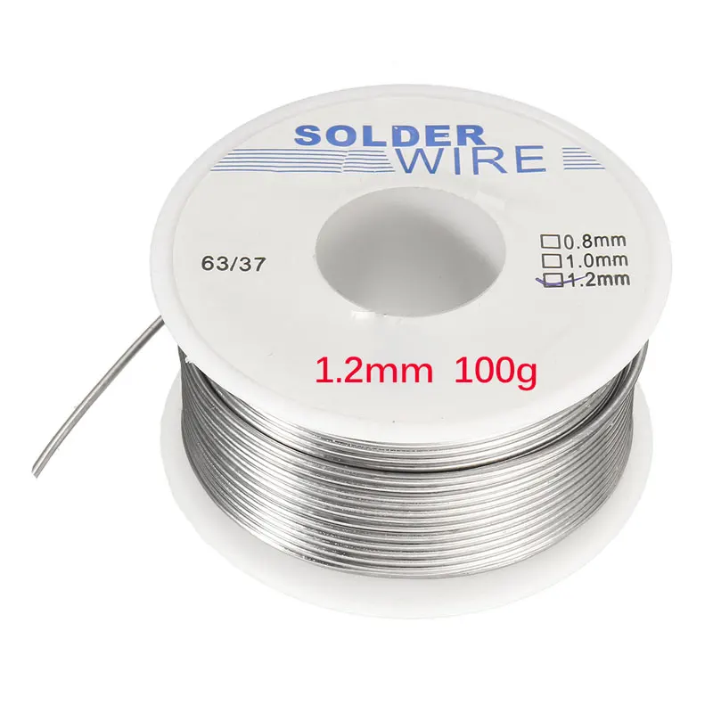 0.8mm 1mm 1.2mm 100g Soldering Iron Solder Wire 50g Welding 63/37 Tin Lead Flux for Welder Iron Wire Reel
0.8mm 1mm 1.2mm 100g Soldering Iron Solder Wire 50g Welding 63/37 Tin Lead Flux for Welder Iron Wire Reel