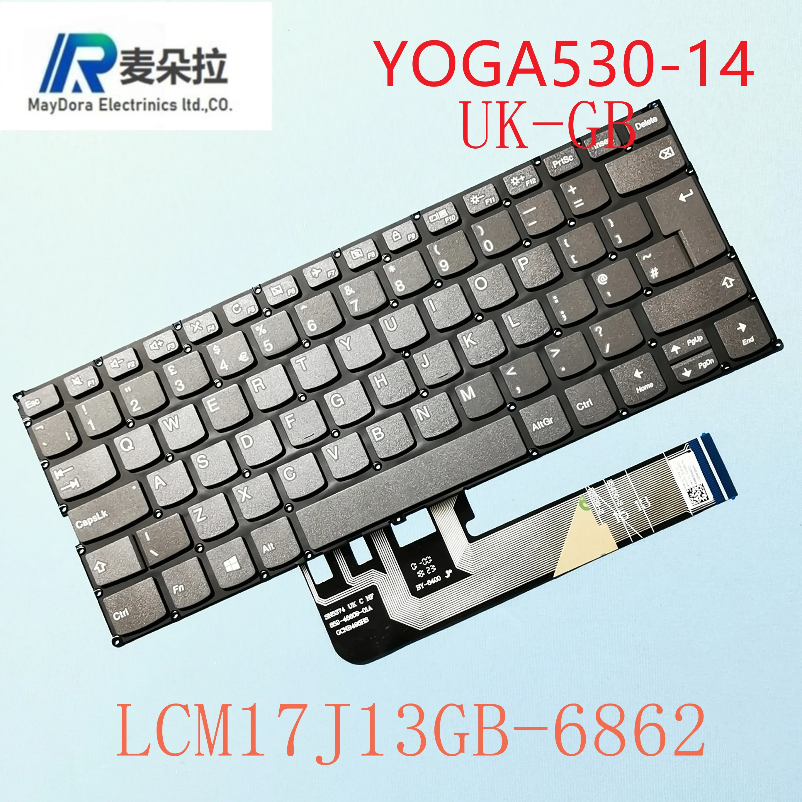 UK GB keyboard for LENOVO YOGA 530-14 c740-14 s740-14 C340-14 FLEX14IIL FLEX14AAR series laptop keyboard GRAY 
UK GB keyboard for LENOVO YOGA 530-14 c740-14 s740-14 C340-14 FLEX14IIL FLEX14AAR series laptop keyboard GRAY