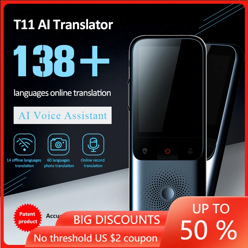 2021New T11 Offline Voice-Translator Smart Portable 137 Language Real-time Translator Without Internet Inter-Translation Machine
2021New T11 Offline Voice-Translator Smart Portable 137 Language Real-time Translator Without Internet Inter-Translation Machine