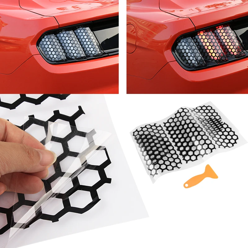 6pcs Honeycomb Type Car Exterior Rear Tail Light Lamp Decorative Decal Stickers + 1pc Scraper For Ford Mustang 2015 2016 2017
6pcs Honeycomb Type Car Exterior Rear Tail Light Lamp Decorative Decal Stickers + 1pc Scraper For Ford Mustang 2015 2016 2017