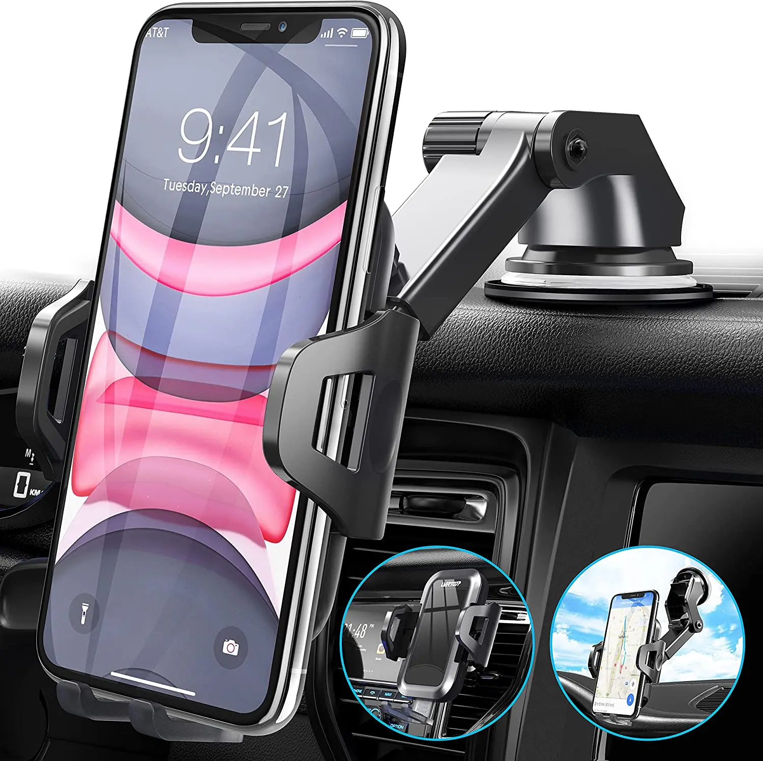 UVERTOOP Car Phone Holder, Upgraded Phone Holder Car Mount Air Vent 3 in 1 Dashboard Phone Holder for Car Windscreen Car Cradle
UVERTOOP Car Phone Holder, Upgraded Phone Holder Car Mount Air Vent 3 in 1 Dashboard Phone Holder for Car Windscreen Car Cradle