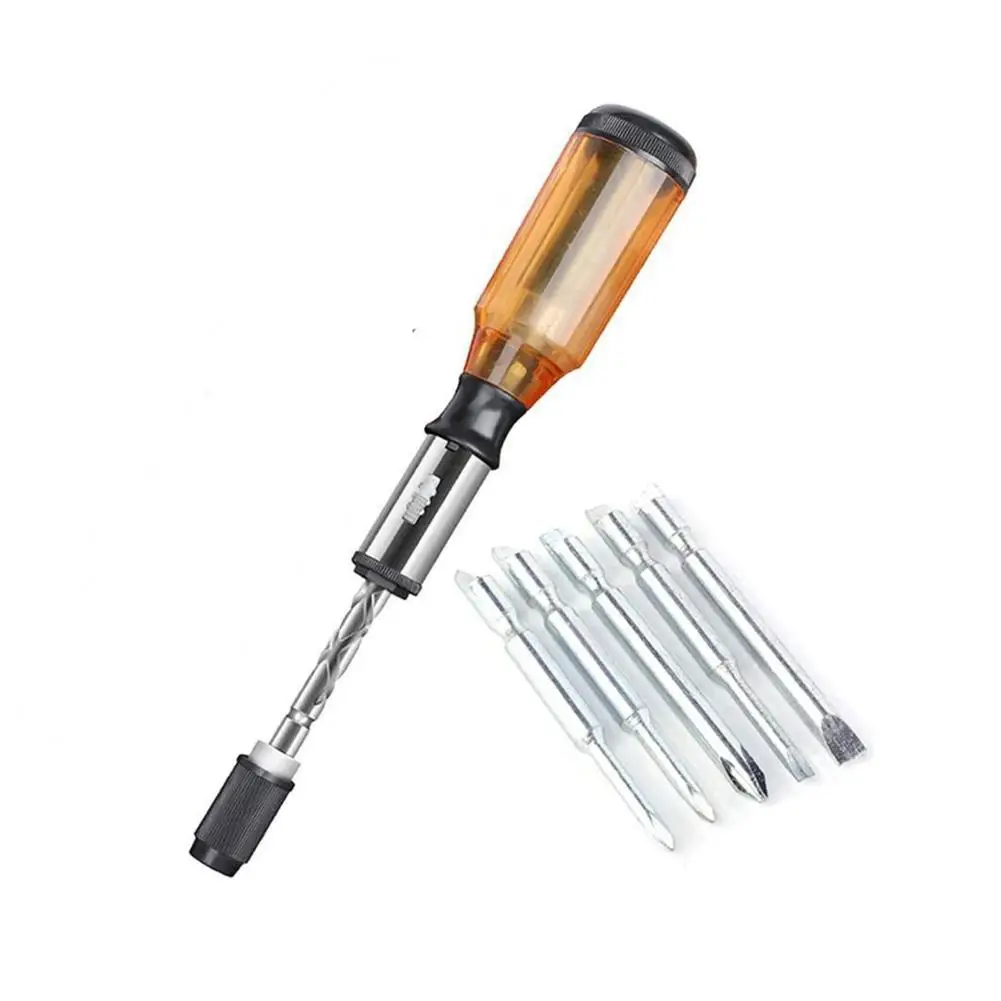 5 In 1 Push Pull Multi-bit Ratchet Screwdriver Set Multi Tool Press Type Semi-automatic Rotating Screwdriver Destornillador
5 In 1 Push Pull Multi-bit Ratchet Screwdriver Set Multi Tool Press Type Semi-automatic Rotating Screwdriver Destornillador