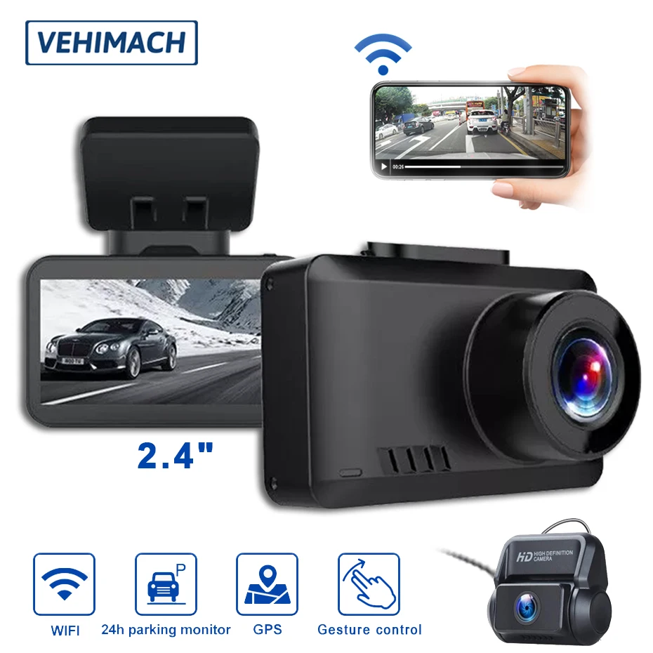 Dash Cam 4K FHD Видеорегистраторы для автомобилей Dashcam Авто Видео Регистраторы 24 часа в