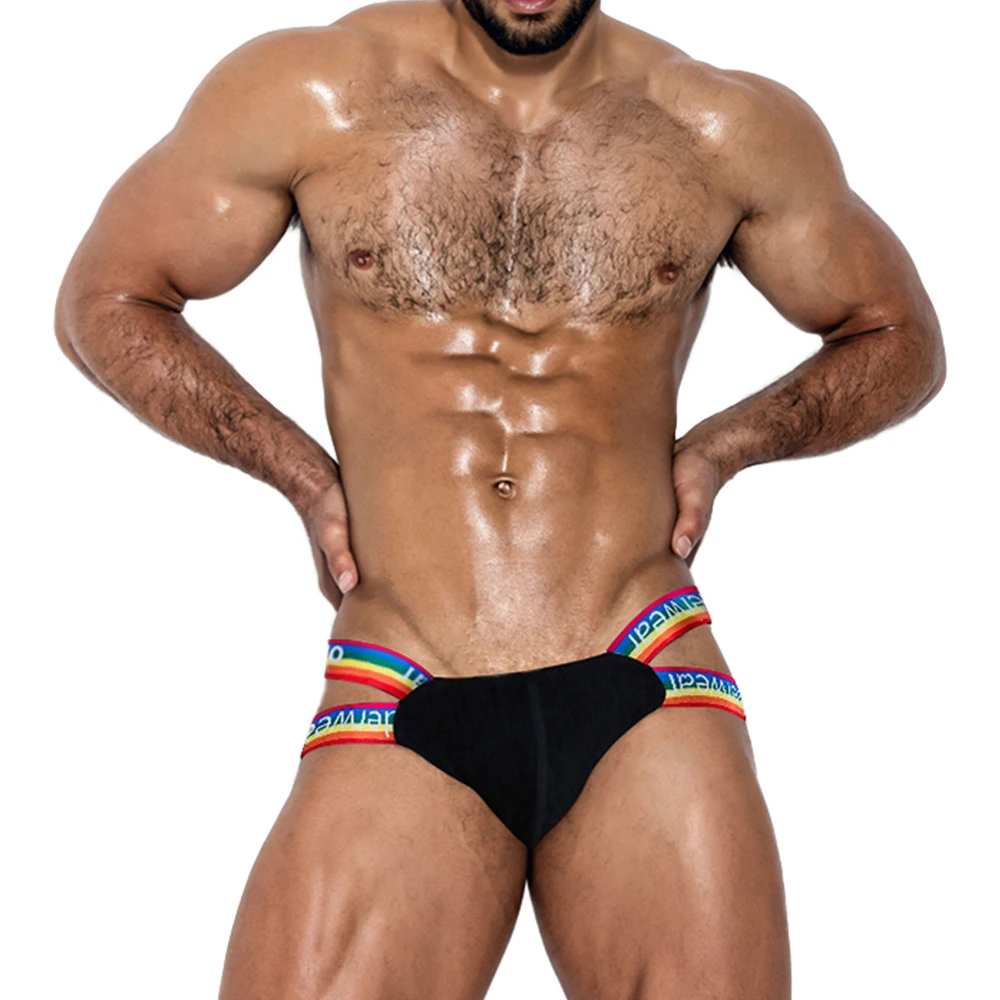 Jockstrap Men Thong For Men Cotton Sexy Rainbow Belt Underwear Breathable Slip Hombre U Convex Low Waist Strings
Jockstrap Men Thong For Men Cotton Sexy Rainbow Belt Underwear Breathable Slip Hombre U Convex Low Waist Strings