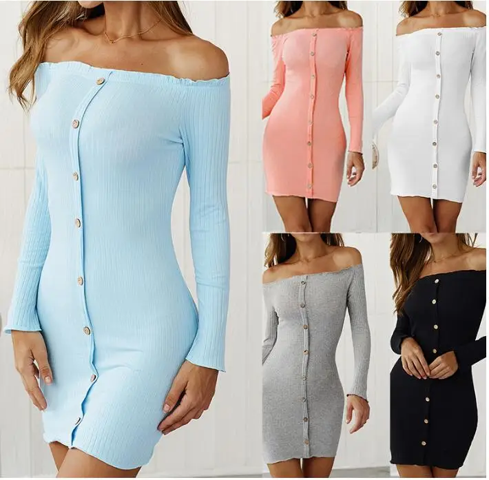 Women Sexy Off Shoulder Drawstring Bandage Irregular Long Sleeve Dress Solid Color Sexy fashion slim bag hip party dress
Women Sexy Off Shoulder Drawstring Bandage Irregular Long Sleeve Dress Solid Color Sexy fashion slim bag hip party dress