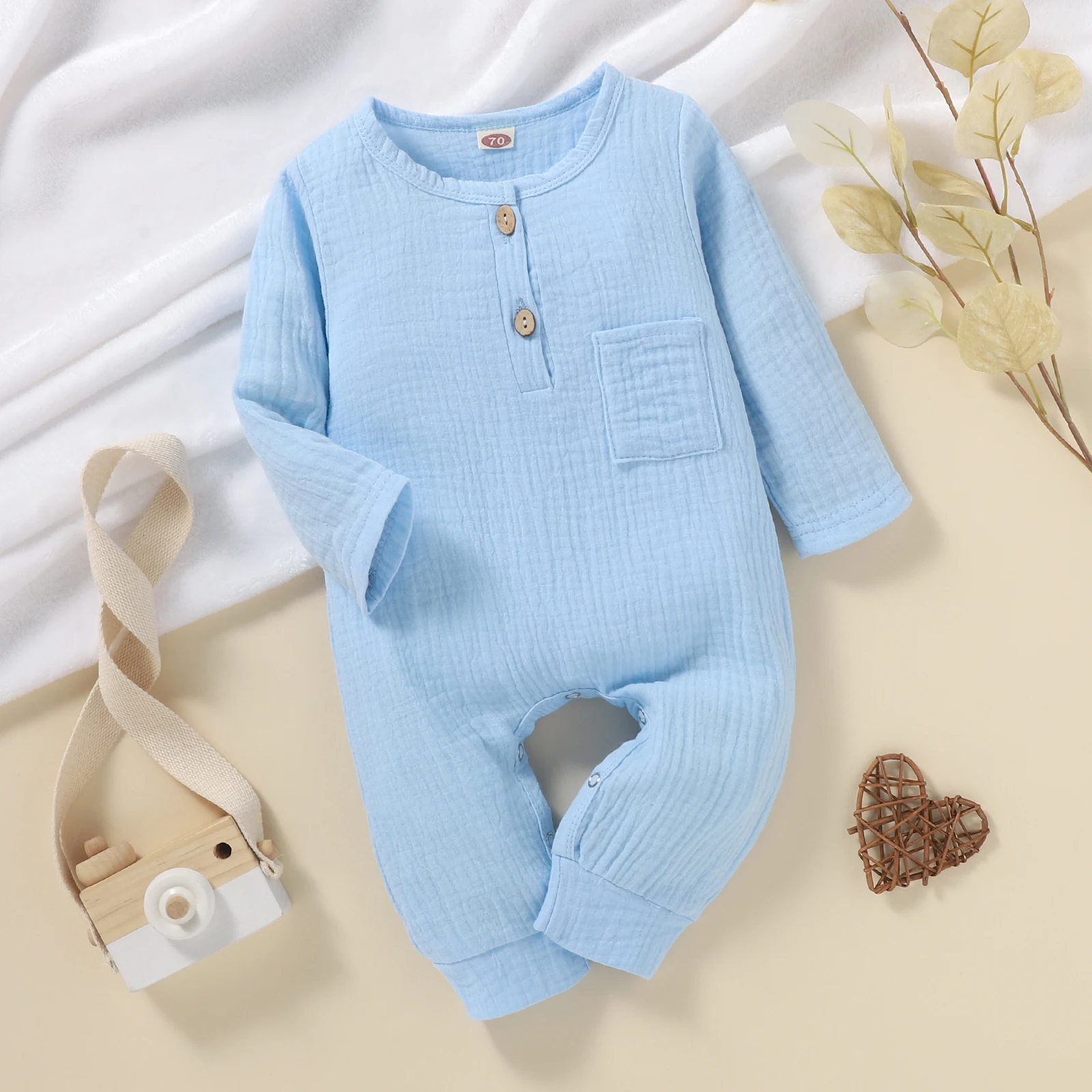 Baby Clothing Newborn Solid color Long Sleeves Bodysuits with pocket Toddler Girls Boys Spring Autumn Rompers 0-18 Months
Baby Clothing Newborn Solid color Long Sleeves Bodysuits with pocket Toddler Girls Boys Spring Autumn Rompers 0-18 Months