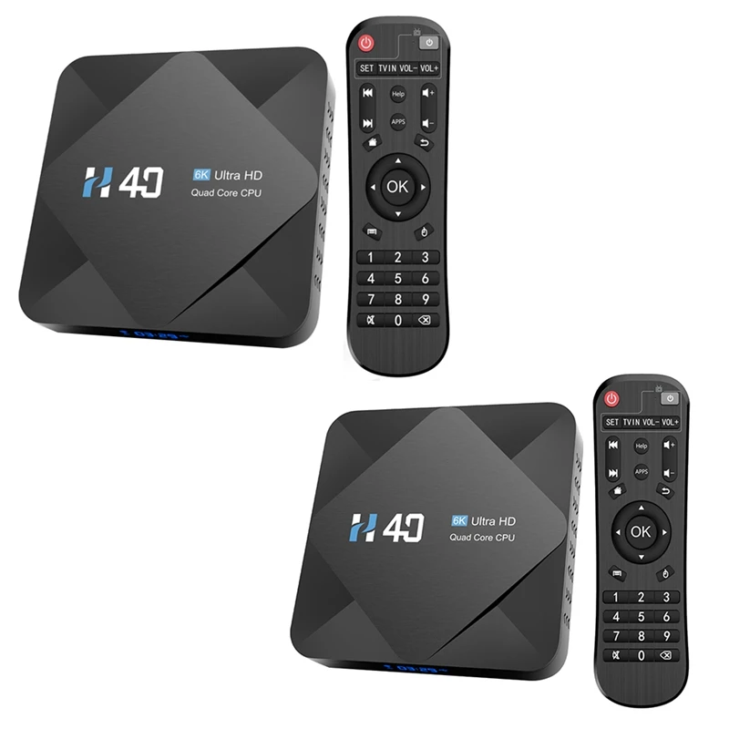 Android TV Box Android 10 4GB RAM 6K H.265 Media Player 3D Video 2.4G 5GHz Wifi Bluetooth Smart TV Box Set EU Plug
Android TV Box Android 10 4GB RAM 6K H.265 Media Player 3D Video 2.4G 5GHz Wifi Bluetooth Smart TV Box Set EU Plug