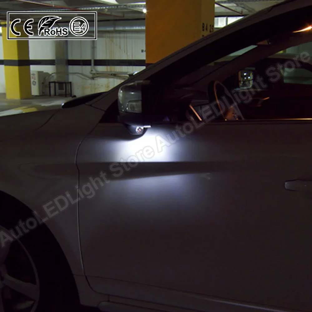 2 шт. светодиодные передние лампы для зеркала Volvo V40 V50 C30 C70 S40 S60 S80 V70 XC70 XC90 Jaguar XJ XF