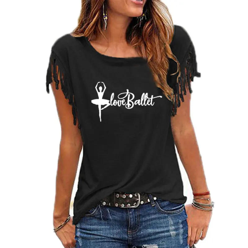 2019 Fashion Women T-shirt Femme Love Dance Ballerina T Shirt Female Brand Clothing Cotton tshirt
2019 Fashion Women T-shirt Femme Love Dance Ballerina T Shirt Female Brand Clothing Cotton tshirt
