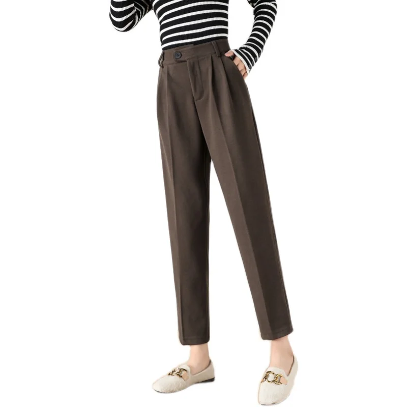 REALEFT Woolen Formal Women Harem Pants 2020 New Autumn Winter High Waist Buttons Office Lady Chic Elegant Long Trousers Pocket
REALEFT Woolen Formal Women Harem Pants 2020 New Autumn Winter High Waist Buttons Office Lady Chic Elegant Long Trousers Pocket