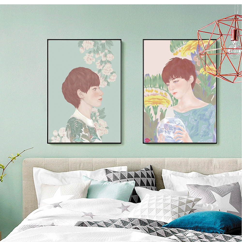 WANG ART Nordic Style Kids Decoration Abstract Flower Boy Oil Painting Canvas Posters Print Wall Picture for Living Room Modern
WANG ART Nordic Style Kids Decoration Abstract Flower Boy Oil Painting Canvas Posters Print Wall Picture for Living Room Modern