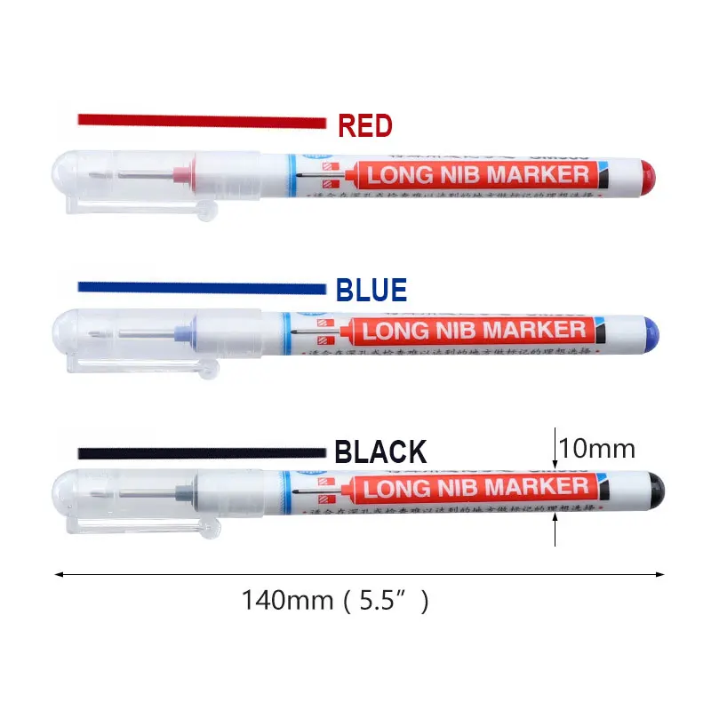 Long Tip Marker Pen Decoration Drawing 20mm Deep Head Hole Nib Carpenter Multi-purpose Paiting Bathroom Woodworking Markers Pen
Long Tip Marker Pen Decoration Drawing 20mm Deep Head Hole Nib Carpenter Multi-purpose Paiting Bathroom Woodworking Markers Pen