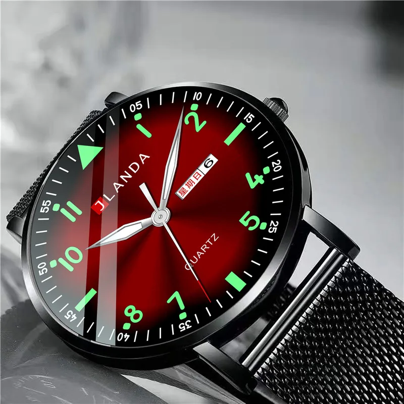 Reloj Hombre JLANDA Mens Watches Top Brand Luxury Calendar Quartz Clock Men Business Stainless Steel Mesh Band Luminous Watch
Reloj Hombre JLANDA Mens Watches Top Brand Luxury Calendar Quartz Clock Men Business Stainless Steel Mesh Band Luminous Watch