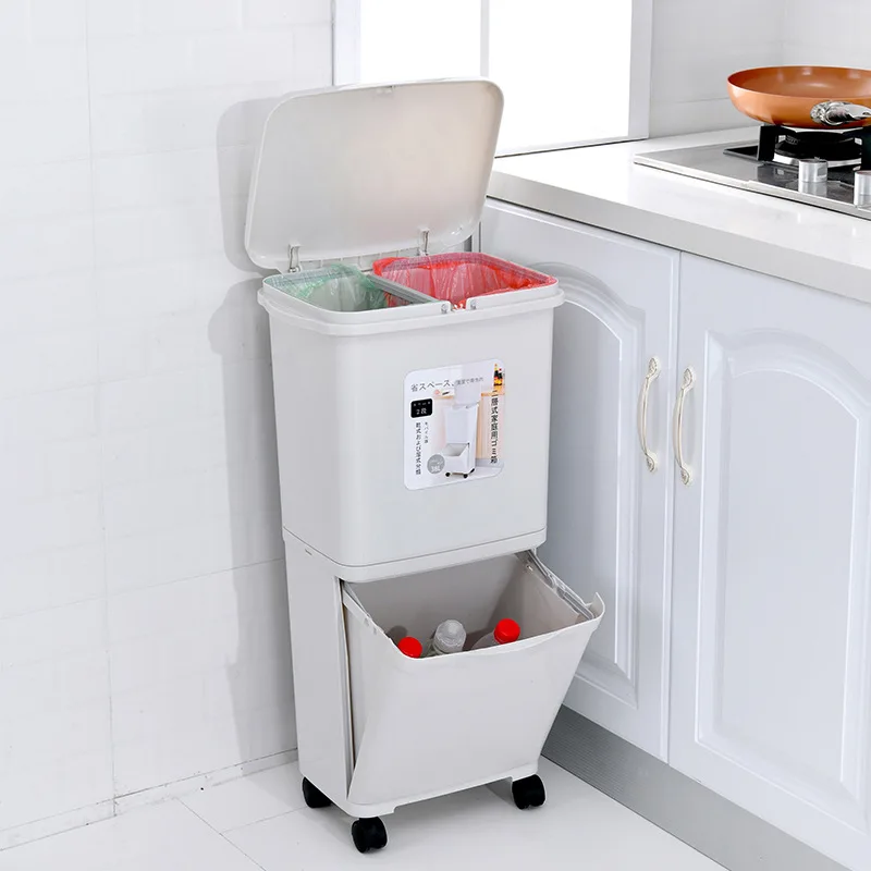 Classified Trash Can Japanese Layered Restaurant Home Wet And Dry Garbage Trash Can Papelera Cocina Cleaning Tools EH50WB
Classified Trash Can Japanese Layered Restaurant Home Wet And Dry Garbage Trash Can Papelera Cocina Cleaning Tools EH50WB